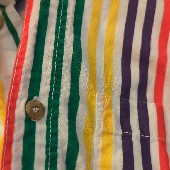 Vintage kids‎ Ash Creek rainbow striped button up shirt - Picture 4 of 6
